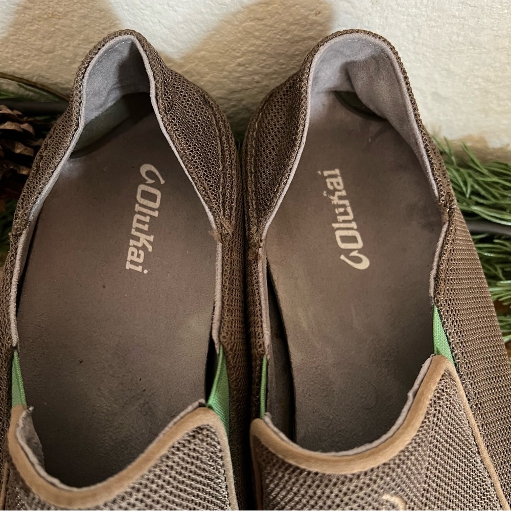 Olukai Nohea Mrsh Tan Slip On Shoe Size 11.5 - Picture 8 of 11